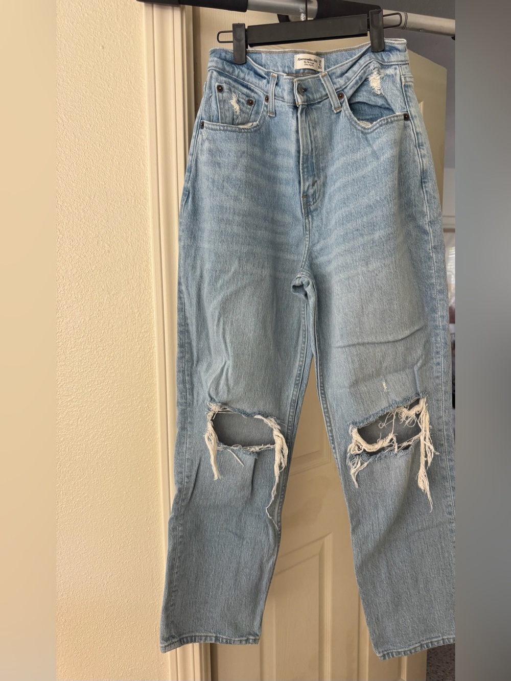 Abercrombie and fitch 90s ultra high rise straight leg jeans